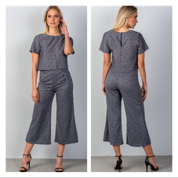 Pants - SALES❗️TOP & HIGH WAIST FRONT BUTTON CROP PANTS